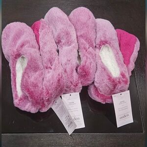 Auden Faux-Fur Slipper Socks With Gripper Bottom